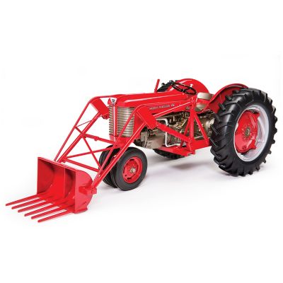 1 16 Scale Massey Ferguson Diesel 65 Diecast Tractor With Loader Featuring A High Gloss Signature Paint Finish Rolling Rubber Tires With Metal Rims