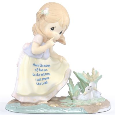 Precious Moments Religious Figurine: Praise The Lord Night And Day