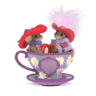 Tea Cup Figurine: Our Friendship Is Beau-Tea-Ful