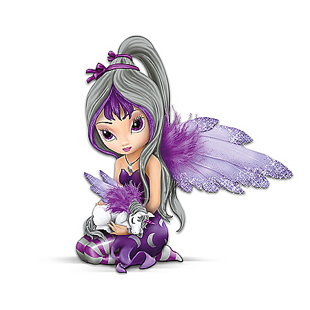 Jasmine Becket-Griffith Fairy And Unicorn Figurine: Midnight Dream