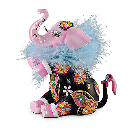 Trumpeting Joy Breast Cancer Awareness Support Elephant Figurine