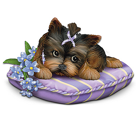 Love Never Forgets: Alzheimer's Research Charity Yorkie Figurine