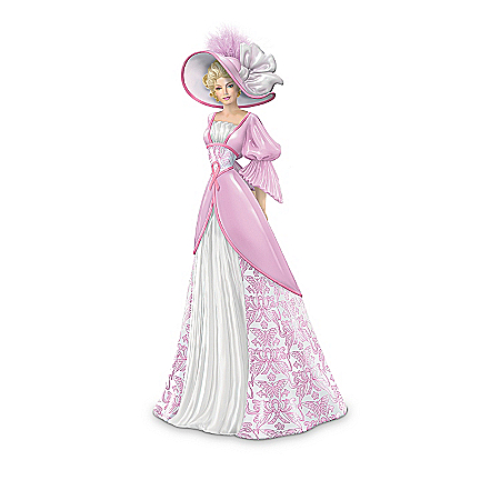 Ribbons Of Support: Breast Cancer Charity Figurine