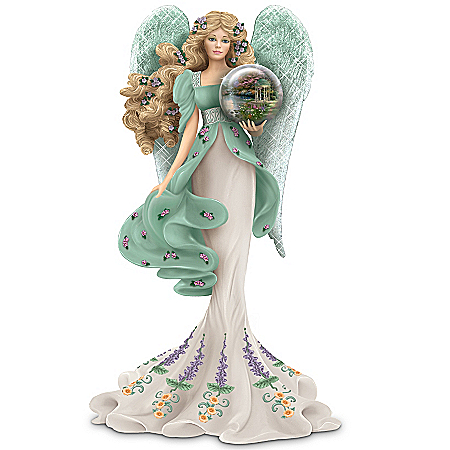 Thomas Kinkade Religious Figurine: Guardian Of The Garden Of Prayer
