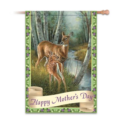 Wildlife Art Happy Mother's Day Flag