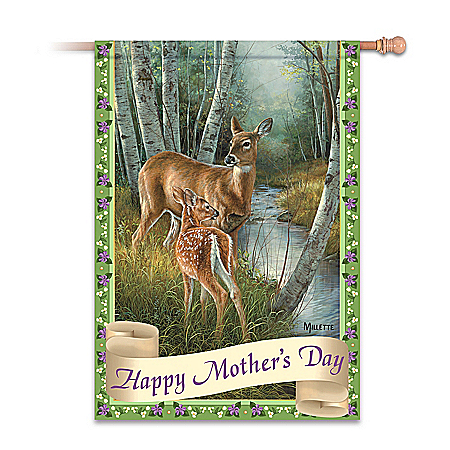 Wildlife Art Happy Mother's Day Flag