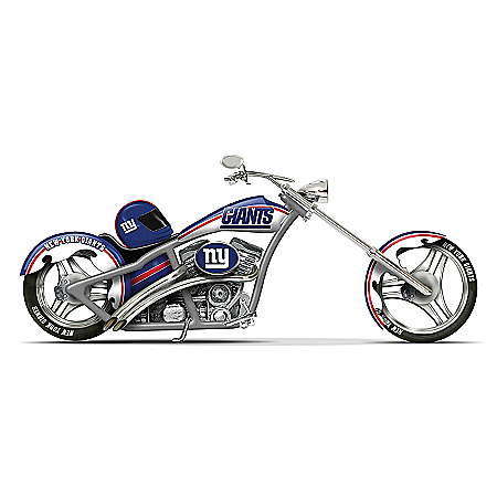 NFL New York Giants Motorcycle Figurine: Cruising With The Giants