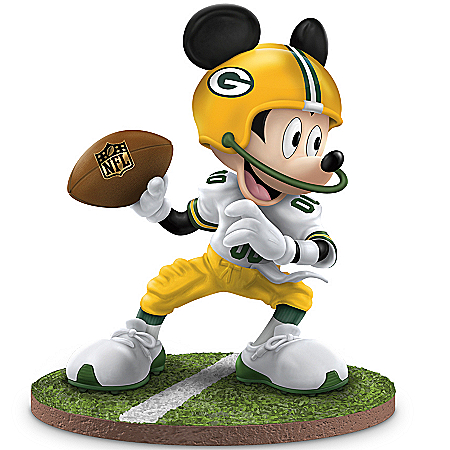Disney NFL Green Bay Packers Quarterback Hero Mickey Mouse Figurine