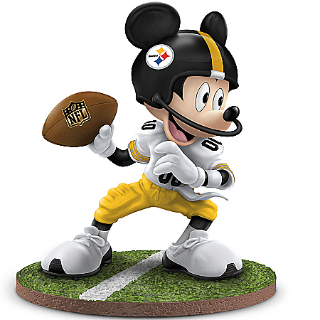 Disney NFL Pittsburgh Steelers Quarterback Hero Mickey Mouse Figurine