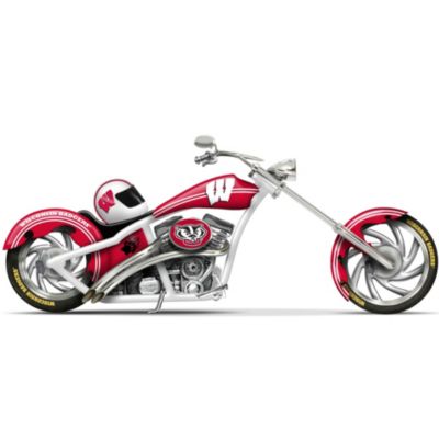 University Of Wisconsin Motorcycle Figurine: Go Badgers