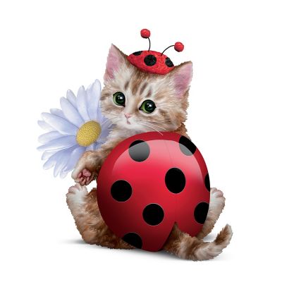 Cute As A Bug Cat Figurine