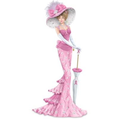 Figurine: Thomas Kinkade Hopeful Radiance Breast Cancer Awareness Figurine