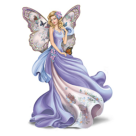 Figurine: Lena Liu Fluttering Faith Alzheimer's Awareness Angel Figurine