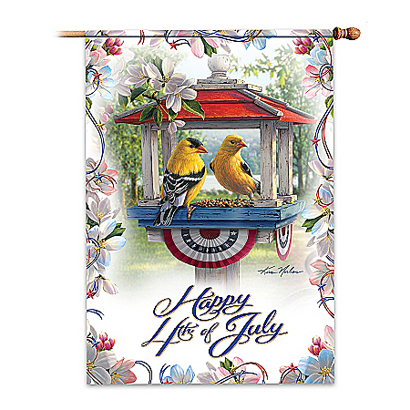 Flag: Kim Norlien Happy 4th Of July Flag