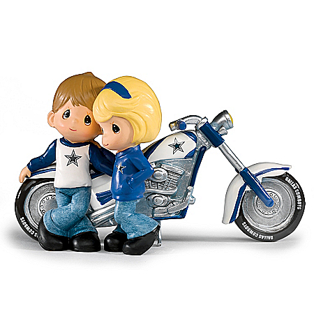 Precious Moments Cruising To Victory NFL Dallas Cowboys Motorcycle Figurine