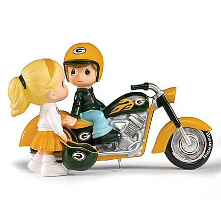 Precious Moments Driven To Win NFL Green Bay Packers Motorcycle Figurine