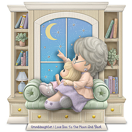 Precious Moments Granddaughter, I Love You To The Moon And Back Figurine