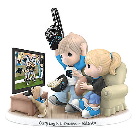 Figurine: Precious Moments Every Day Is A Touchdown With You Panthers Figurine