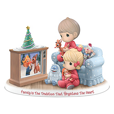 Precious Moments Family Is The Tradition That Brightens The Heart Figurine With Rudolph