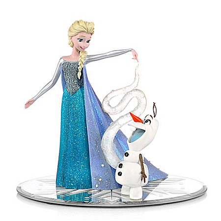 Disney FROZEN Olaf's Personal Snow Flurries Elsa And Olaf Figurine