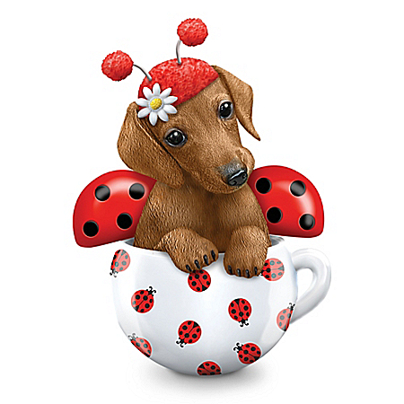 Kayomi Harai Cute As A Bug Ladybug Dachshund Figurine