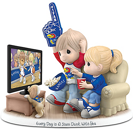 Precious Moments Every Day Is A Slam Dunk With You Kansas Jayhawks Figurine
