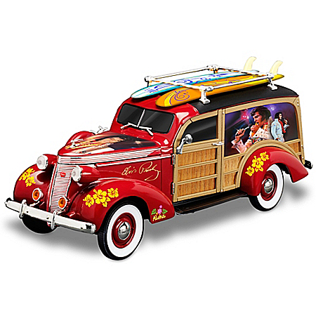 Elvis Presley Aloha From Hawaii Woody Wagon Sculpture In 1:18 Scale