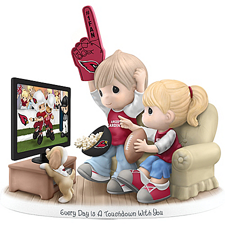 NFL Licensed Arizona Cardinals Precious Moments Bisque Porcelain Figurine