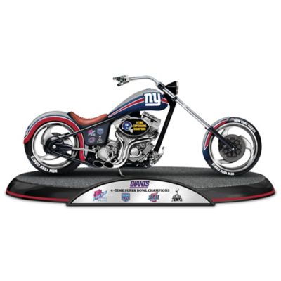 NFL New York Giants Driven To Victory Motorcycle Sculpture