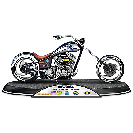 NFL Dallas Cowboys Driven To Victory Motorcycle Sculpture