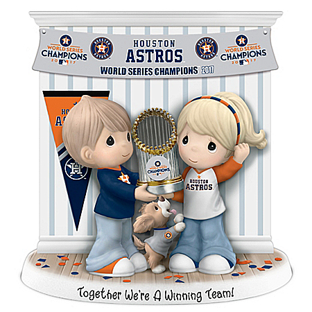 Precious Moments Together We're A Winning Team Houston Astros MLB Figurine