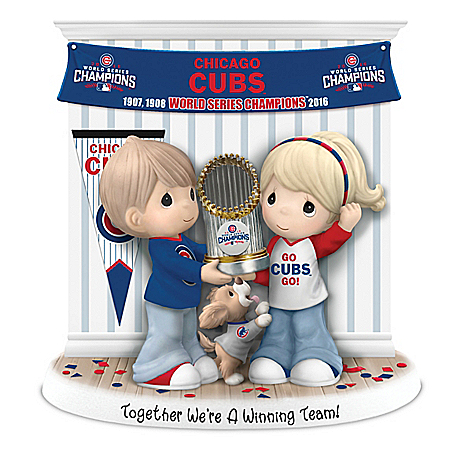 Together We're A Winning Team Chicago Cubs Precious Moments Figurine