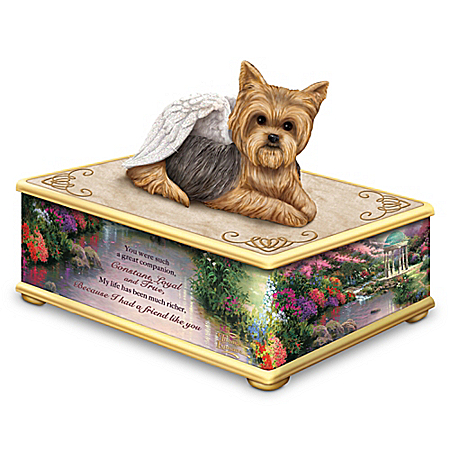 Thomas Kinkade My Forever Friend Handcrafted Yorkie Keepsake Box