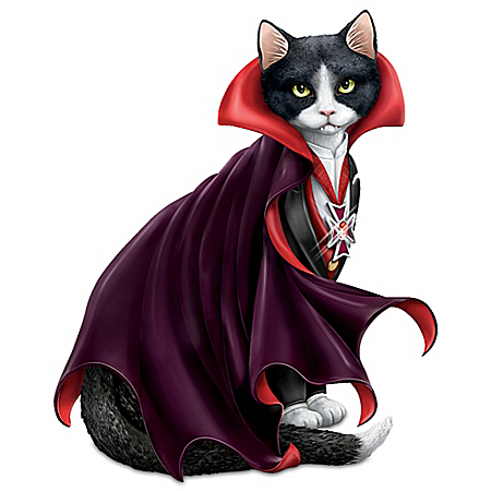 Count Cat-ula Halloween Cat Figurine