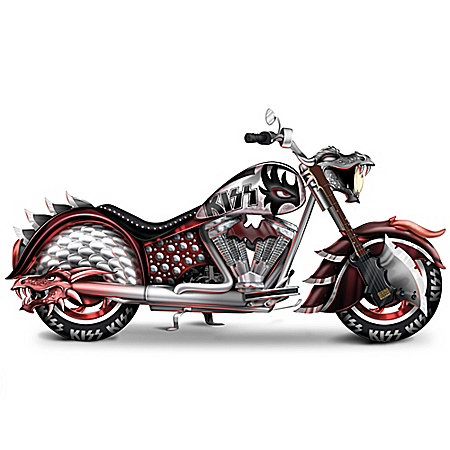 KISS Rock And Roll All Nite Motorcycle Sculpture