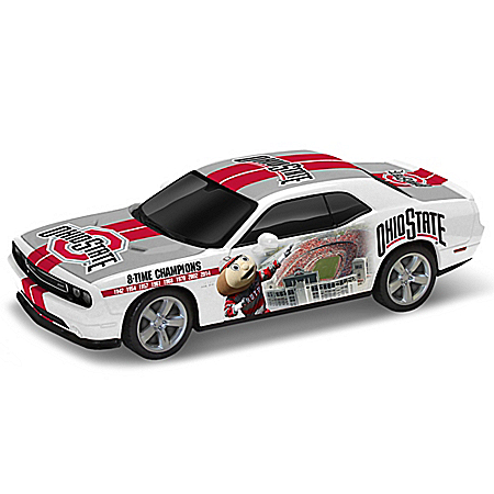 Ohio State Buckeyes Power & Pride Collage Car 1:18 Scale Dodge Challenger Sculpture