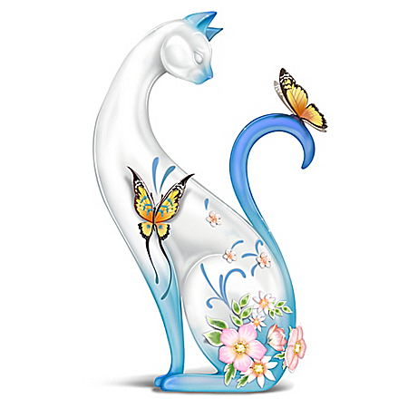 Lena Liu Serene Purr-fection Porcelain Cat Figurine