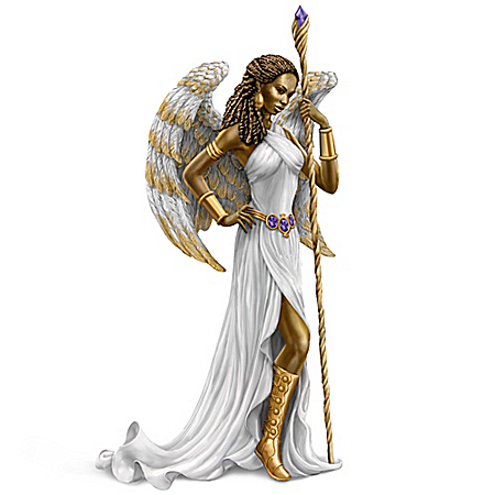 Keith Mallett: Wisdom Of The Amethyst Angel Figurine