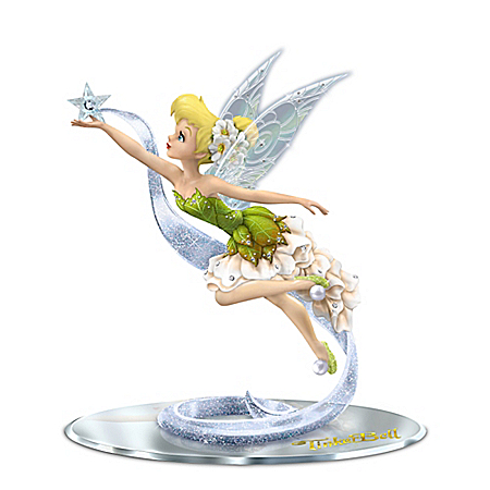 Disney Dream, Believe And Sparkle Tinker Bell Figurine With Swarovski Crystals