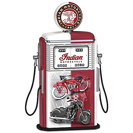 Fueled To Impress Indian Motorcycle 1950s-Style Gas Pump Sculpture