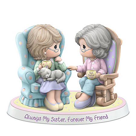 Precious Moments Always My Sister Forever My Friend Handcrafted Porcelain Figurine
