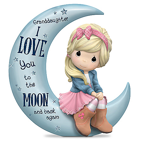 Precious Moments Granddaughter, I Love You To The Moon And Back Figurine