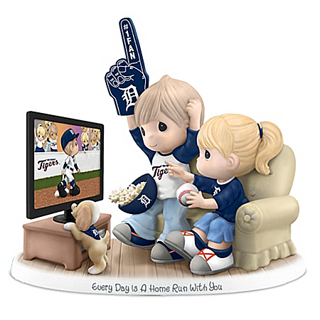 Precious Moments Every Day Is A Home Run With You Detroit Tigers Figurine