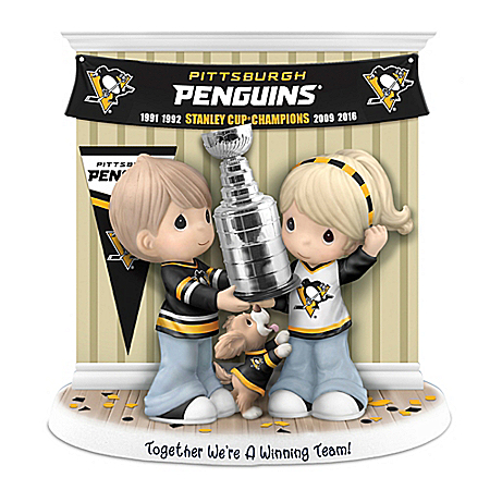 Precious Moments Together We're A Winning Team Pittsburgh Penguins® Figurine
