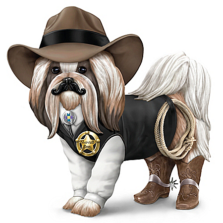 Sher-ruff S. Paws Handcrafted Shih Tzu Figurine