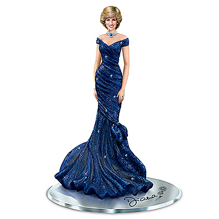 Royal Blue Radiance Hand-Painted Princess Diana Figurine
