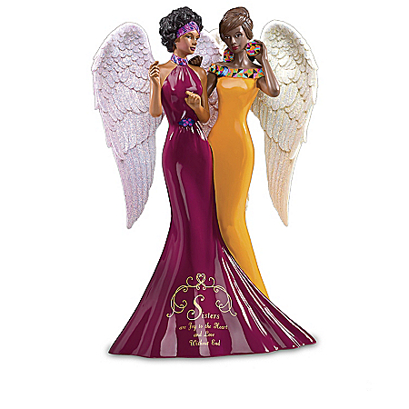 Keith Mallett Sisters Are Joy To The Heart And Love Without End Angel Figurine