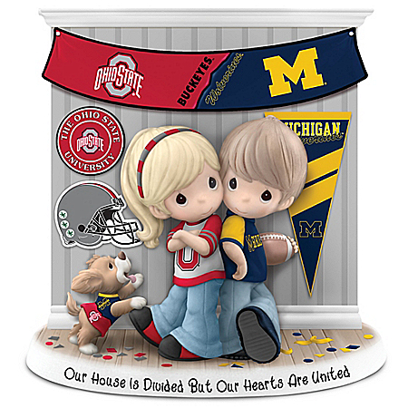 Our House Is Divided But Our Hearts Are United Ohio State Vs. Michigan Precious Moments Figurine