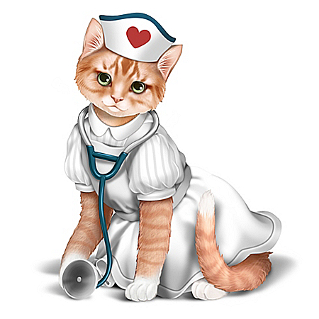 Nurses Are Su-purr Heroes Cat Figurine