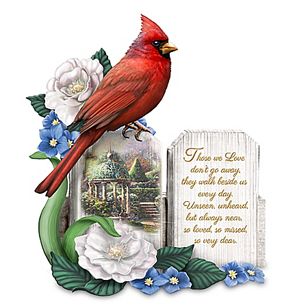 Thomas Kinkade A Love So Dear Sculpted Cardinal Figurine